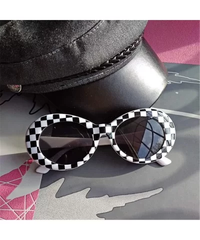 Authentic Clout Goggles Bold Oval Retro Mod Kurt Cobain Sunglasses Clout Round Lens - CJ18NSGSGIM $15.54 Round