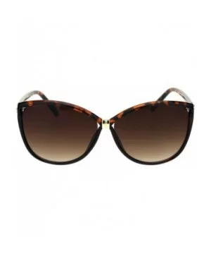 Womens Designer Style Sunglasses Bow Butterfly Shape Rhinestone Detail - Tortoise (Brown) - CJ18X5MXUC4 $8.42 Butterfly