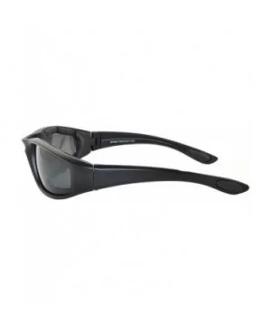 Motorcycle Polarized Smoke Lens Padded Foam Sunglasses Fishing Riding - CO18205GRNS $9.66 Goggle