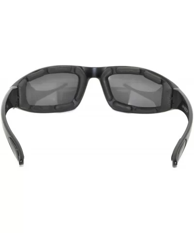 Motorcycle Polarized Smoke Lens Padded Foam Sunglasses Fishing Riding - CO18205GRNS $9.66 Goggle