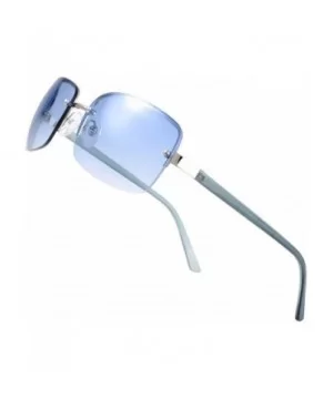 Minimalist Semi-rimless Rectangular Sunglasses for Men Women - Exquisite Packaging - C818Y8K8R4I $8.15 Rectangular