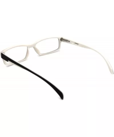 Soft Matte Black w/ 2 Tone Reading Glasses Spring Hinge 0.74 Oz - R1 Matte Black Matte White - CJ18WXDYEM0 $19.00 Rectangular