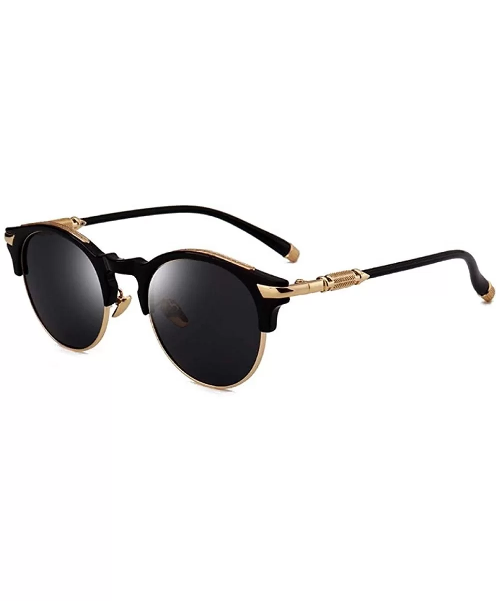 Polarized Sunglasses Street Shot Fashion Cylindrical Sunglasses Female - C1 Ashes - CG18W47K3HM $26.96 Rectangular