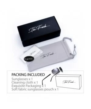 Minimalist Semi-rimless Rectangular Sunglasses for Men Women - Exquisite Packaging - C818Y8K8R4I $8.15 Rectangular