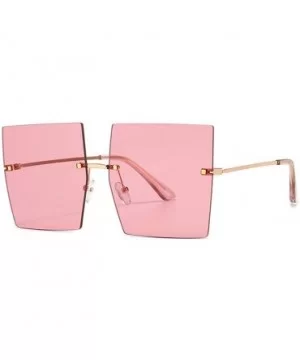 Rimless Sunglasses Vintage Glasses Gradient - Pink - C1198KDIG7Z $9.01 Rimless