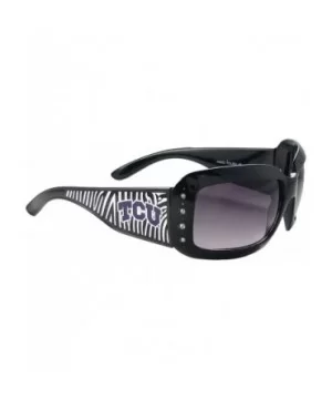 Texas Christian University Horned Frogs TCU Zebra Print Crystal Sunglasses S4ZB - CY11CTHEMUD $9.53 Sport