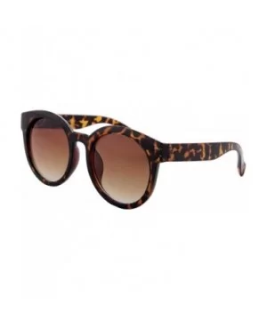 Sunglasses for Women Round Stylish Durable Trendy Flat Tinted Lens - Brown Print Frame/ Brown Lens - C118K2HMUNN $7.20 Oversized