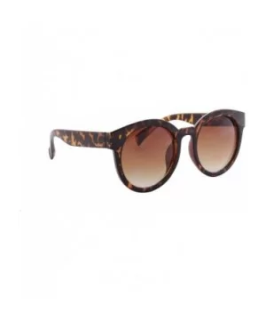 Sunglasses for Women Round Stylish Durable Trendy Flat Tinted Lens - Brown Print Frame/ Brown Lens - C118K2HMUNN $7.20 Oversized