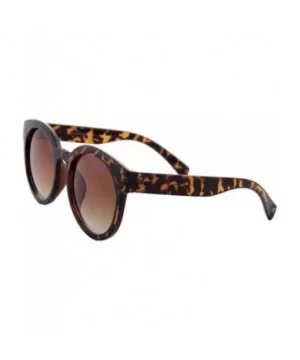 Sunglasses for Women Round Stylish Durable Trendy Flat Tinted Lens - Brown Print Frame/ Brown Lens - C118K2HMUNN $7.20 Oversized