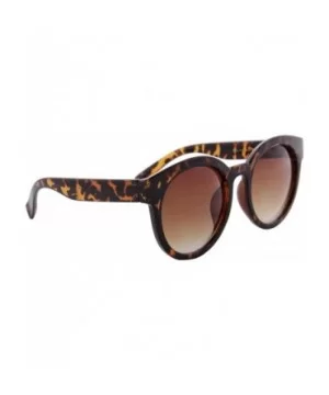 Sunglasses for Women Round Stylish Durable Trendy Flat Tinted Lens - Brown Print Frame/ Brown Lens - C118K2HMUNN $7.20 Oversized