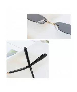 Vintage Small Sunglasses Women Rimless Mirror Lens Cat Eye Sun Glasses for Ladies Party - Purple Mirror - CY18AK2T04X $8.58 R...