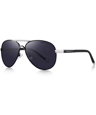 DESIGN Men Classic Pilot Sunglasses Aviation Alloy Frame HD Polarized C01 Black - C01 Black - C718XHE70XX $18.42 Oversized