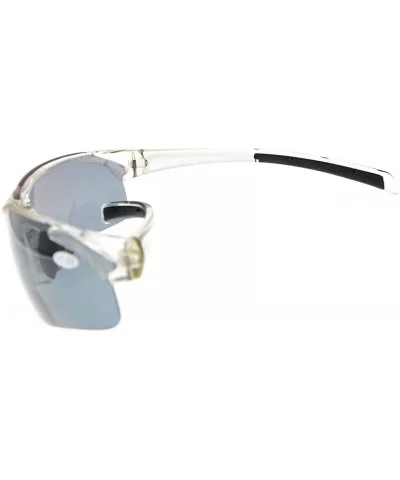 Bifocal Sunglasses with Wrap-Around Sport Design Half Frame for Men and Women - Clear - CP18C3M6W3I $14.59 Sport