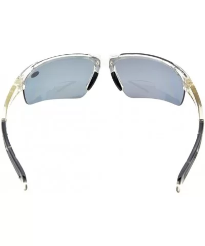 Bifocal Sunglasses with Wrap-Around Sport Design Half Frame for Men and Women - Clear - CP18C3M6W3I $14.59 Sport