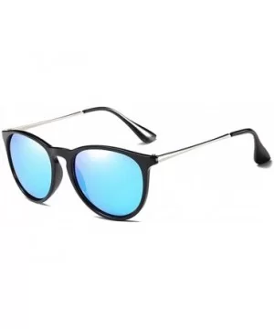 sunglasses for women Men Metal Round Shades Male Sun Glasses Women - C4-blue-mirror - C718WZTORA7 $26.39 Round