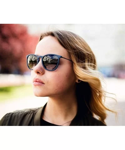 sunglasses for women Men Metal Round Shades Male Sun Glasses Women - C4-blue-mirror - C718WZTORA7 $26.39 Round