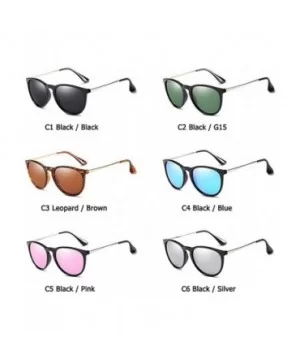 sunglasses for women Men Metal Round Shades Male Sun Glasses Women - C4-blue-mirror - C718WZTORA7 $26.39 Round