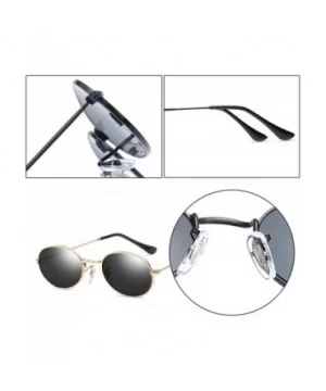 Cute Women's Eyewear Round Shape Retro Sunglasses - Gold Frame Grey Lens - CP18C744AT9 $6.30 Round