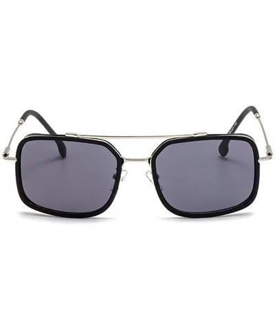 Classic Designer Sunglasses Oversized Vintage - Silver&gray - CI193IMNYG3 $9.02 Square