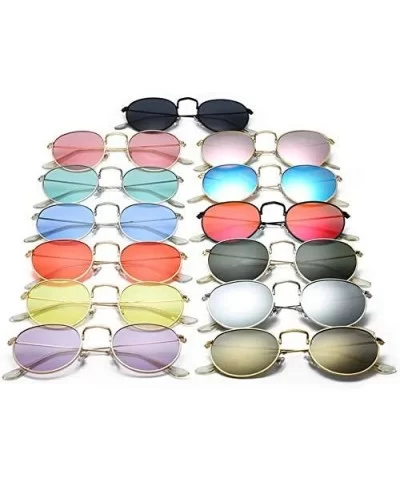 Sunglasses Mirror Classic Glasses Driving - Goldred - C6198MQG2E9 $12.36 Round