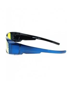 Womens Fit Over Glasses Polarized Yellow Lens Rhinestone Sunglasses - Blue - CJ1880MT7DE $10.05 Rectangular