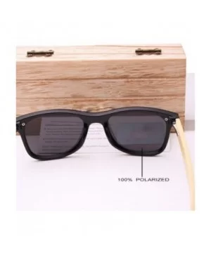 Bamboo Sunglasses Wood Polarized Glasses Sunglasses Wooden Sun Glasses - Green Bamboo - CD194O5YYNE $25.78 Rimless