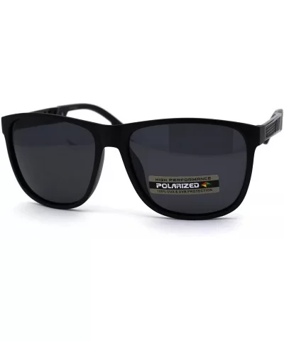 Antiglare Polarized Mens Designer Horn Rim Mod Sunglasses - Matte Black Solid Black - C2196EC9S89 $9.91 Rectangular