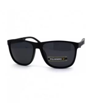 Antiglare Polarized Mens Designer Horn Rim Mod Sunglasses - Matte Black Solid Black - C2196EC9S89 $9.91 Rectangular