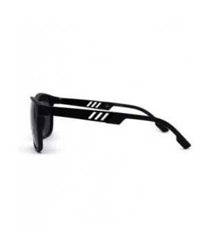 Antiglare Polarized Mens Designer Horn Rim Mod Sunglasses - Matte Black Solid Black - C2196EC9S89 $9.91 Rectangular