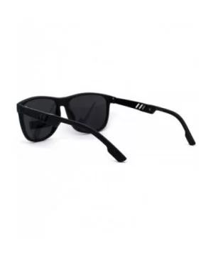 Antiglare Polarized Mens Designer Horn Rim Mod Sunglasses - Matte Black Solid Black - C2196EC9S89 $9.91 Rectangular