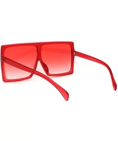 Unique Square Oversize Rectangular Flat Top Mob Sunglasses - Red - C218AH95I73 $7.59 Oversized