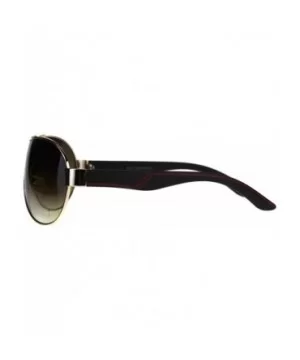 Unisex Shield Sunglasses Designer Fashion Oval Shield Style Shades UV 400 - Gold Brown - CR180OCH9N8 $7.67 Shield