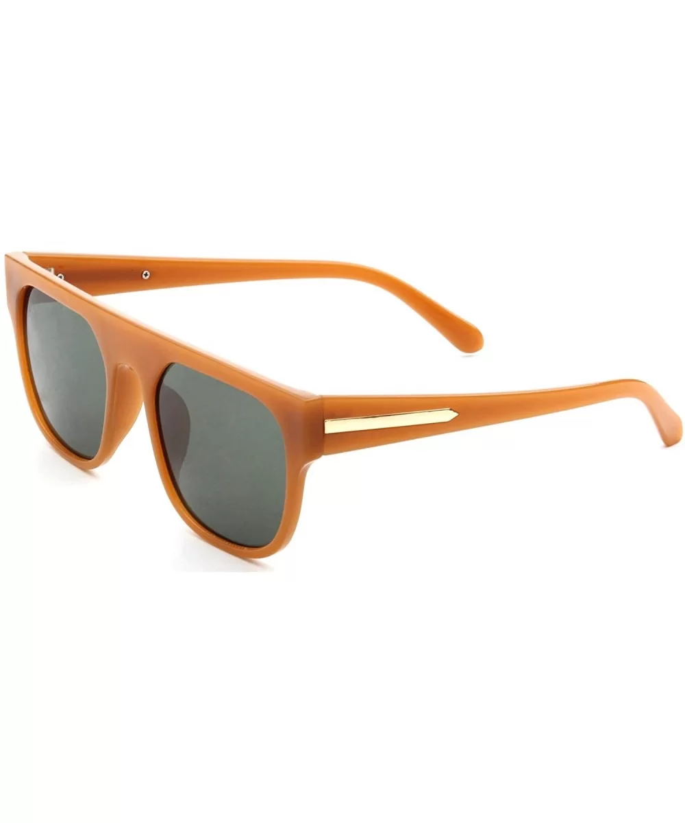 Retro Vintage Unisex Classic Square UV Protection Fashion Sunglasses - Orange - CE18WR9QWUZ $15.15 Goggle