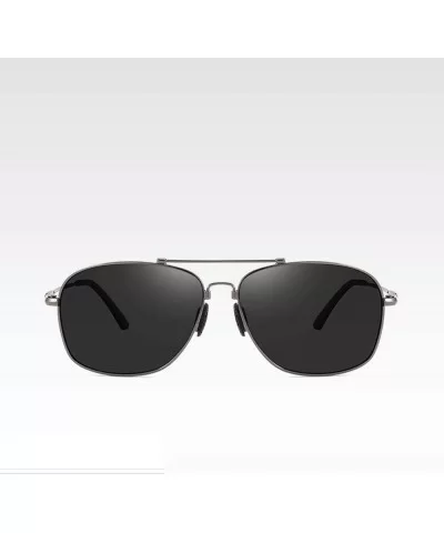 Glasses Round Frame Sunglasses for Men Women Aviator UV 400 Lens Fashion - Black1 - CR18RETOC04 $45.74 Aviator