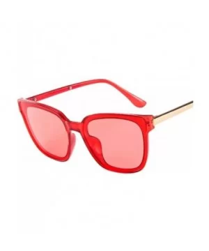 Polarized Fashion Sunglasses-Mirrored Lens Goggle Eyewear - Red - CK18OZ732RO $5.60 Sport