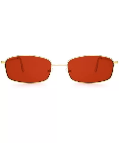 Fashion Vintage Metal Frame Sunglasses for Men and Women UV 400 Protection - Golden Frame Red Lens - CQ18RDIXQ7W $7.95 Round