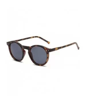 Retro Vintage Fashion Circle Round Women Men Designer Sunglasses - Tortoise - CQ18I53ECHH $6.54 Round