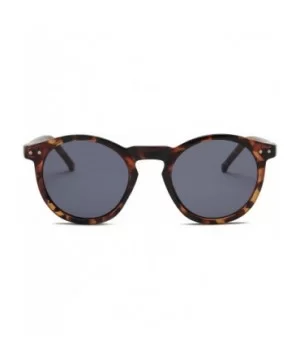 Retro Vintage Fashion Circle Round Women Men Designer Sunglasses - Tortoise - CQ18I53ECHH $6.54 Round