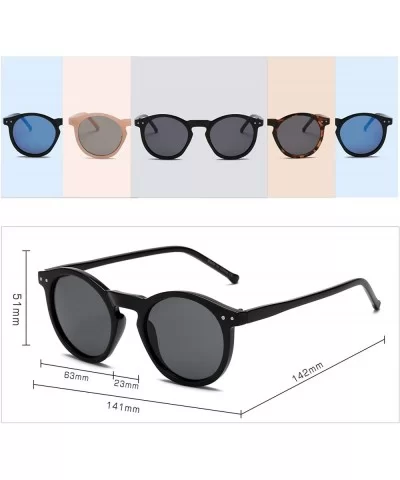 Retro Vintage Fashion Circle Round Women Men Designer Sunglasses - Tortoise - CQ18I53ECHH $6.54 Round