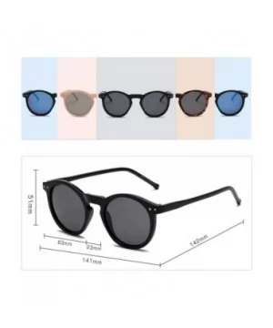 Retro Vintage Fashion Circle Round Women Men Designer Sunglasses - Tortoise - CQ18I53ECHH $6.54 Round