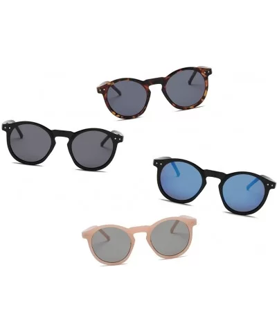 Retro Vintage Fashion Circle Round Women Men Designer Sunglasses - Tortoise - CQ18I53ECHH $6.54 Round