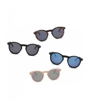 Retro Vintage Fashion Circle Round Women Men Designer Sunglasses - Tortoise - CQ18I53ECHH $6.54 Round