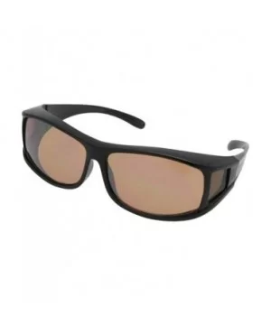 Medium Non Polarized Fit Over Sunglasses F11 - Black Frame-non Polarized Amber Lens - C118CQOZYT0 $16.27 Wrap