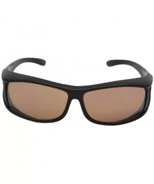 Medium Non Polarized Fit Over Sunglasses F11 - Black Frame-non Polarized Amber Lens - C118CQOZYT0 $16.27 Wrap