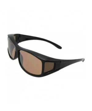 Medium Non Polarized Fit Over Sunglasses F11 - Black Frame-non Polarized Amber Lens - C118CQOZYT0 $16.27 Wrap