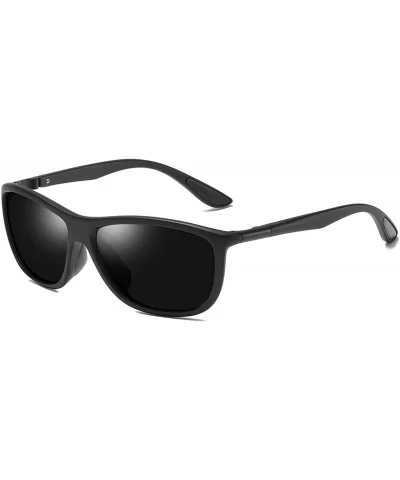 Polarized Sunglasses Protection Eyeglasses - Black-black - C718U23WLQX $20.15 Rimless