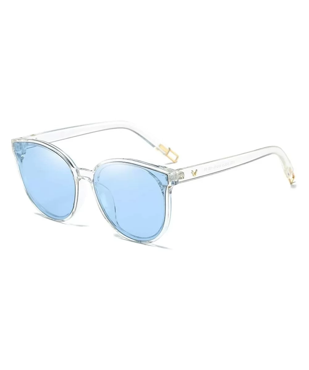 Colour Flat Top Cat Eye Women Sunglasses Elegant Men Oversized Sun Glasses UV400 - 2 - CZ18QXY7D2Y $30.42 Cat Eye