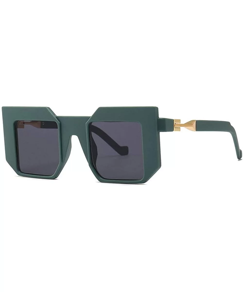 Retro Square Sunglasses Luxury Geometric Sun Glasses For Women Fashion Glasses Brand Designer Shades - CX18MDD2XRU $8.80 Square