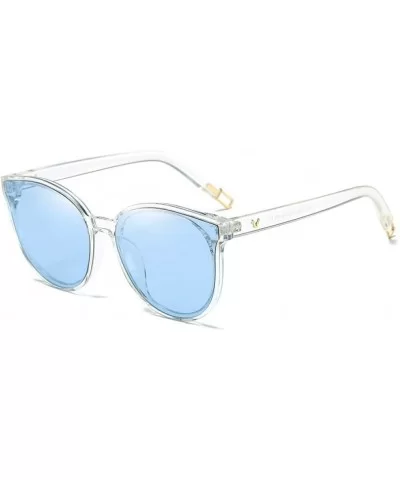 Colour Flat Top Cat Eye Women Sunglasses Elegant Men Oversized Sun Glasses UV400 - 2 - CZ18QXY7D2Y $30.42 Cat Eye