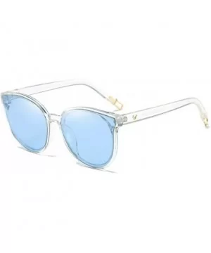 Colour Flat Top Cat Eye Women Sunglasses Elegant Men Oversized Sun Glasses UV400 - 2 - CZ18QXY7D2Y $30.42 Cat Eye